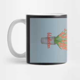 Bucket of Gladiolus in orange hues Mug